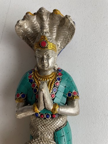 Patanjali Father Yoga Jai God Statue Brass? Hindu Figure Art Heavy - Picture 2 of 7