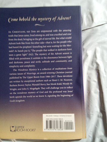 The Wondrous Mystery : An Upper Room Advent Reader (2019, Trade Paperback) - Picture 2 of 8