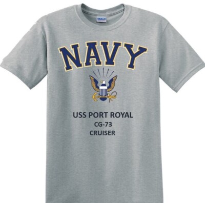 USS PORT ROYAL CG-73* CRUISER *NAVY EAGLE*T-SHIRT.OFFICIALLY LICENSED