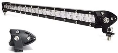 Barre De Lumière LED Slim 25 Pouces Flood 72W 6500K 12/24V Noire - Photo 1/4