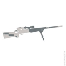 Sniper Rifle Gun Vinyl Decal Sticker 40 Patterns 3 Sizes 3371