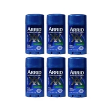 6 Pack Arrid Extra Extra Dry Unscented Solid Antiperspirant Deodorant 2.6 Oz Ea