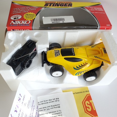 Vintage Nikko RC Yellow Stinger 24625 Radio Control Car 49 MHz Complete In Box - Picture 2 of 16