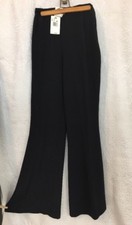 Escada Pants Black Silk Wide Leg NWT 750 size 4