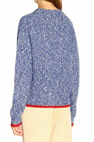 Women's Polo Ralph Lauren Blue Cotton Iconic American Flag Sweater New - Picture 3 of 3