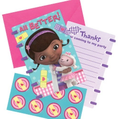 Doc Mcstuffins Invitation and Thank you Cards Girls Invitations Party Supply - Image 3 of 3