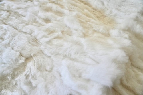 A Stunning White Rex Lapin Throw - 1600 x 1800mm - Insanely Soft - Foto 8 di 10