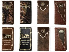 Bullet, Cross Praying Cowboy, Star Women Western Wallets Bifold Check Book Style