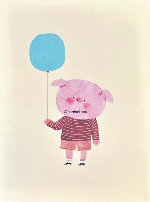 New! Papyrus Metallic Watercolor Die Cut Confetti Birthday Balloons Card