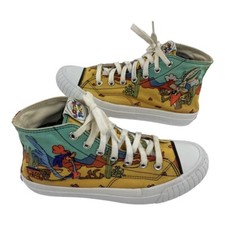 Vintage Looney Tunes Canvas Keds Roadrunner Wile E. Coyote Size 5 Shoes BF-5712M