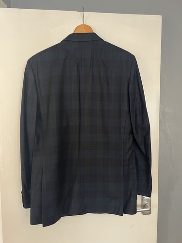 Blazer chaqueta de lana a cuadros tartán DAKS Signature EU 50 - Imagen 8 de 10