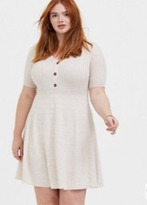 Torrid ~ Mini Sweater Button-Front Skater Dress ~ Size 2 ~ NWT