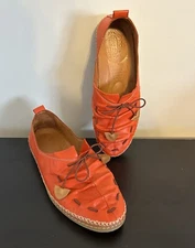 SPRING STEP BERNA WOMENS CORAL ORANGE LEATHER SHOES TURKEY NEW 40 EURO 9.5 USA