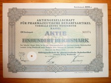 D: AG f&uuml;r Pharmazeutische Bedarfsartikel, Kassel, 1933, 100 RM*