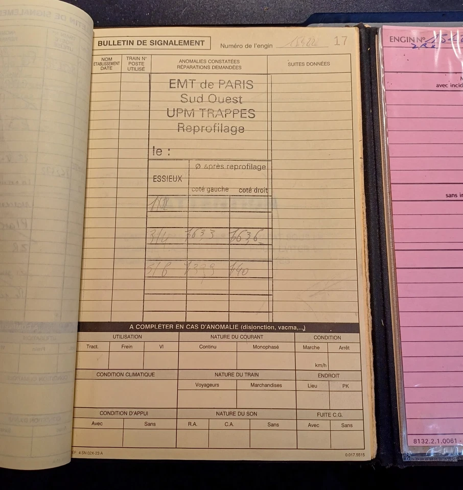 SNCF - Carnet de bord - Z INOX - Z5300 - ZRX 15422 MONTROUGE - Photo 4/4