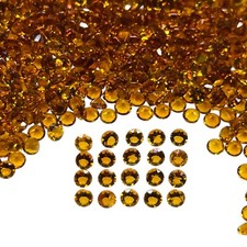 VVS Natural Citrine 2mm Round Diamond Cut Calibrated Loose Gemstones Lot 50 Pcs
