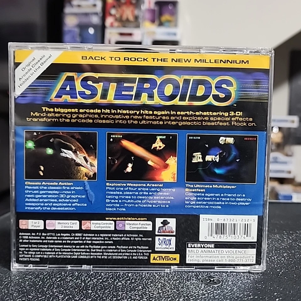 Asteroids ( Sony PlayStation 1, 1998 ) Complete w/ Manual - Tested Working - Image 2 of 4