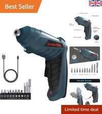 Compact Cordless DIY Screwdriver with Adjustable 90-Degree & LED Function