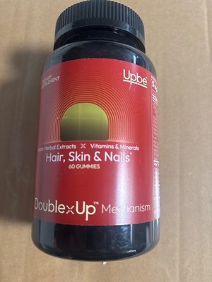 Upbe Hair Skin & Nails Gummies Biotin Vitamins Supplement 60 Ct Exp 05/27