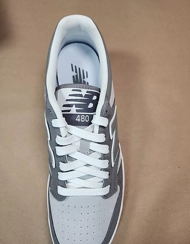 Talla 10.5 New Balance 480 Castlerock Raincloud BB480LEC Gris Blanco Unisex Para hombres - Imagen 7 de 10