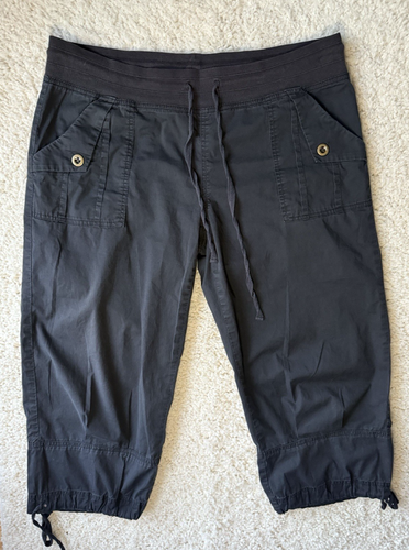 Pantalon Capri Femme Bebe - Taille 10, Vert, 96% Coton/4% Spandex, Occasion Très Bon état