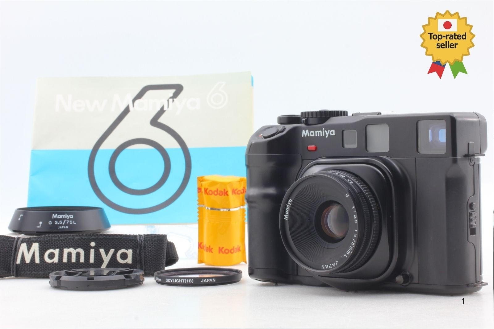 [ MINT w/ Hood Strap ] New Mamiya 6 Film Camera + G 75mm f/3.5 L Lens from JAPAN