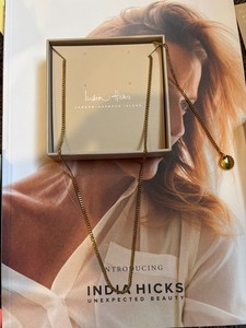 Authentic NECKLACE Ball & Chain INDIA HICKS London Gold Plated