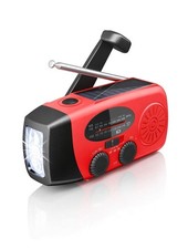 Solar Radio Hand Crank LED Flashlight Multifunctional Emergency Camping