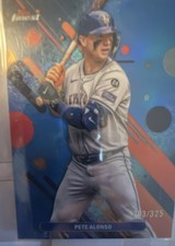 2025 Topps Finest As Q Common Pete Alonso #20 Sky Blue Refractor 203/325