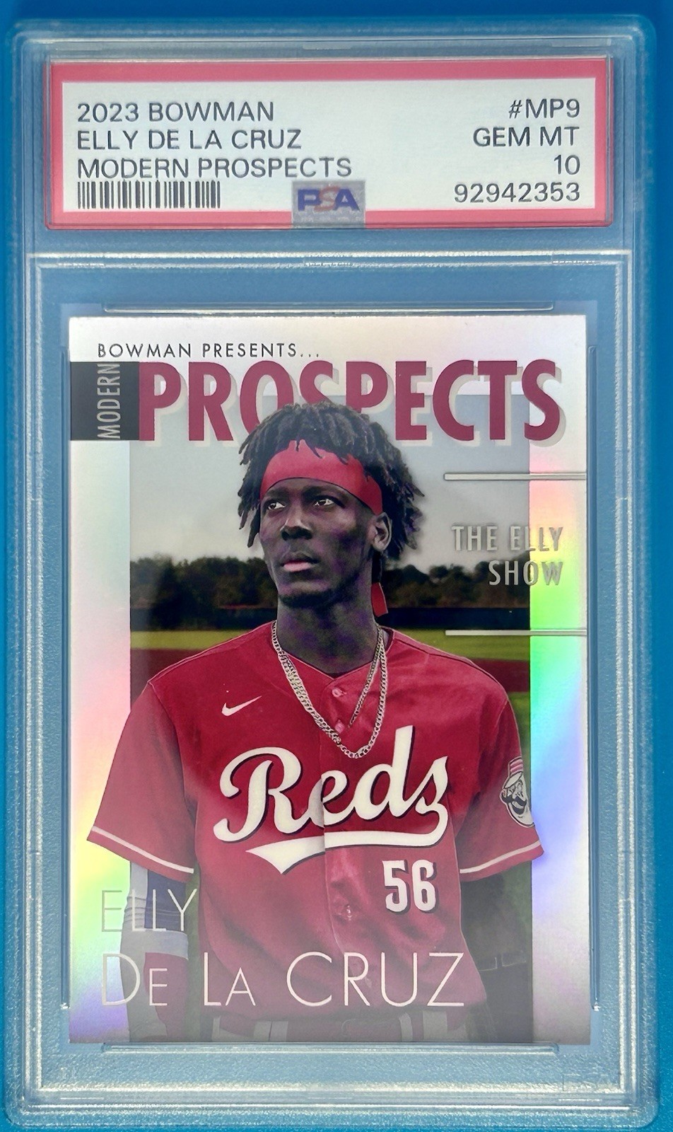 2023 Bowman Modern Prospects ELLY DE LA CRUZ #MP-9 RC PSA 10 view 1