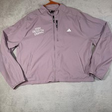 Adidas United For Change Running Jacket Mauve Purple Full Zip Womens XL IN2982