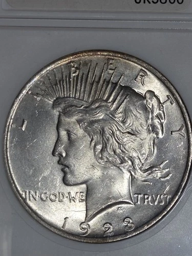 1923 $1 Peace Dollar ANA MS63 "Genie Holder" #JK3860