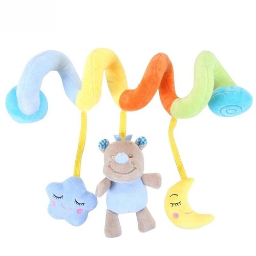 Cute Activity Musical Spiral Crib Stroller Car Seat Travel Hanging Toys Baby Boy - Picture 6 of 16
