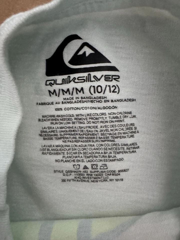 Quicksilver Youth L Surfer Skeleton T-Shirt Sea Green - Image 2 of 2