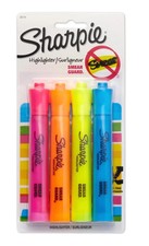 Pack of 4 Sharpie Accent Tank-Style Highlighters Assorted Colors Chisel Tip