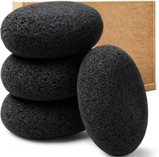Natural Foot Pumice Stone for Feet, 4-Pack Lava Pedicure Tools Hard Skin Callus