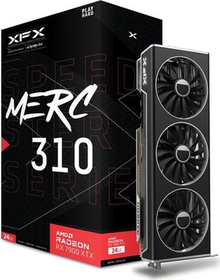XFX Speedster MERC310 Radeon RX 7900 XTX Black Edition Gaming Grafikkarte 24G...