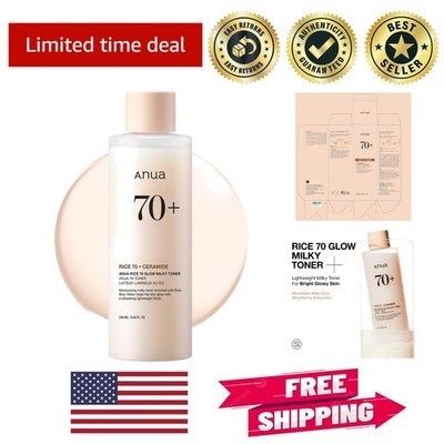 Korean Rice 70 Glow Milky Toner, Niacinamide & Ceramides for All Skin Types