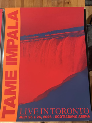 Tame Impala Poster Toronto Scotiabank  Arena 25-26 July 2026 Concert