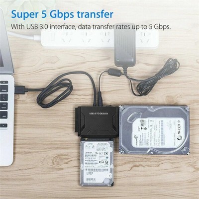 USB 3.0 to IDE & SATA Converter External Hard Drive Adapter Kit 2.5''/3.5'' Cable