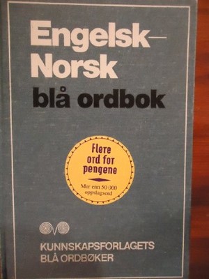 Engelsk Norsk Bla Ordbok by Berulfse, Band T. Hardback Book The Fast Free