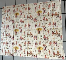 Alphabet Michael Miller Children Playing cream cotton scant 1yd - laundered?