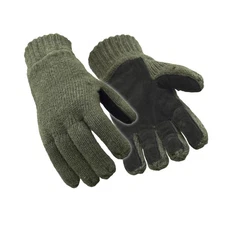 RefrigiWear Insulated Wool Leather Palm Glove - Extreme Cold Protection,
