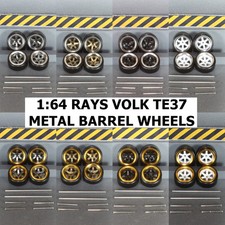 1/64 RAYS VOLK TE37 METAL BARREL WHEELS FOR HOT WHEELS MATCH BOX CUSTOMS 1:64