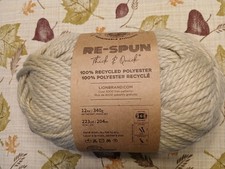 Lion Brand Re-Spun Thick  Quick Yarn - Pumice Stone - Super Bulky 223yd 12oz