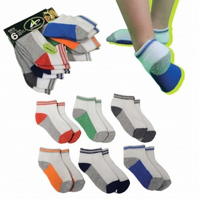 Athletech 6 Paar Low-Cut-Sportsocken für Kinder 3-5 Jahre bis Gr. 34 bunt Socken