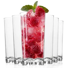 Unbreakable Tritan Plastic Water Drinking Glasses Set of 6 - Ideal for Juice ...