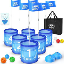 Golf Yard Game - 6 Holes Backyard Golf Games for Adults, Golf Chipping Game Set