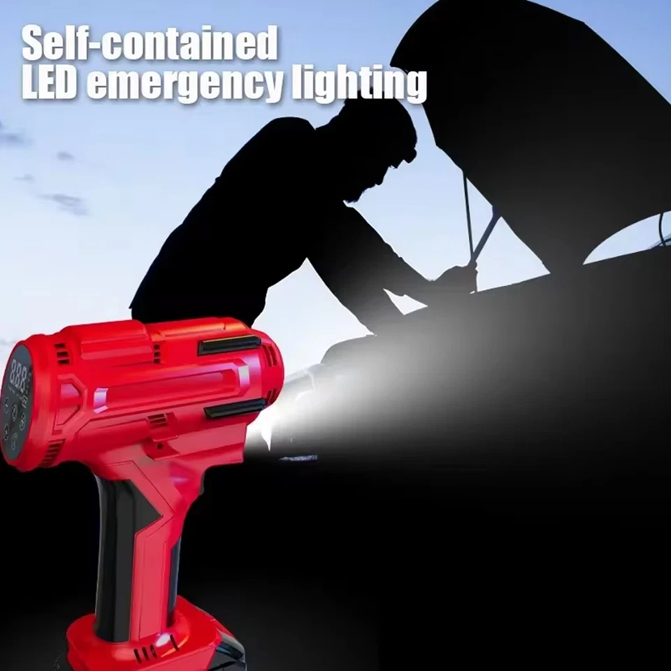 Inflador de neumáticos inalámbrico 150 PSI compresor de aire batería recargable bomba de aire para automóvil Foto 4 de 4