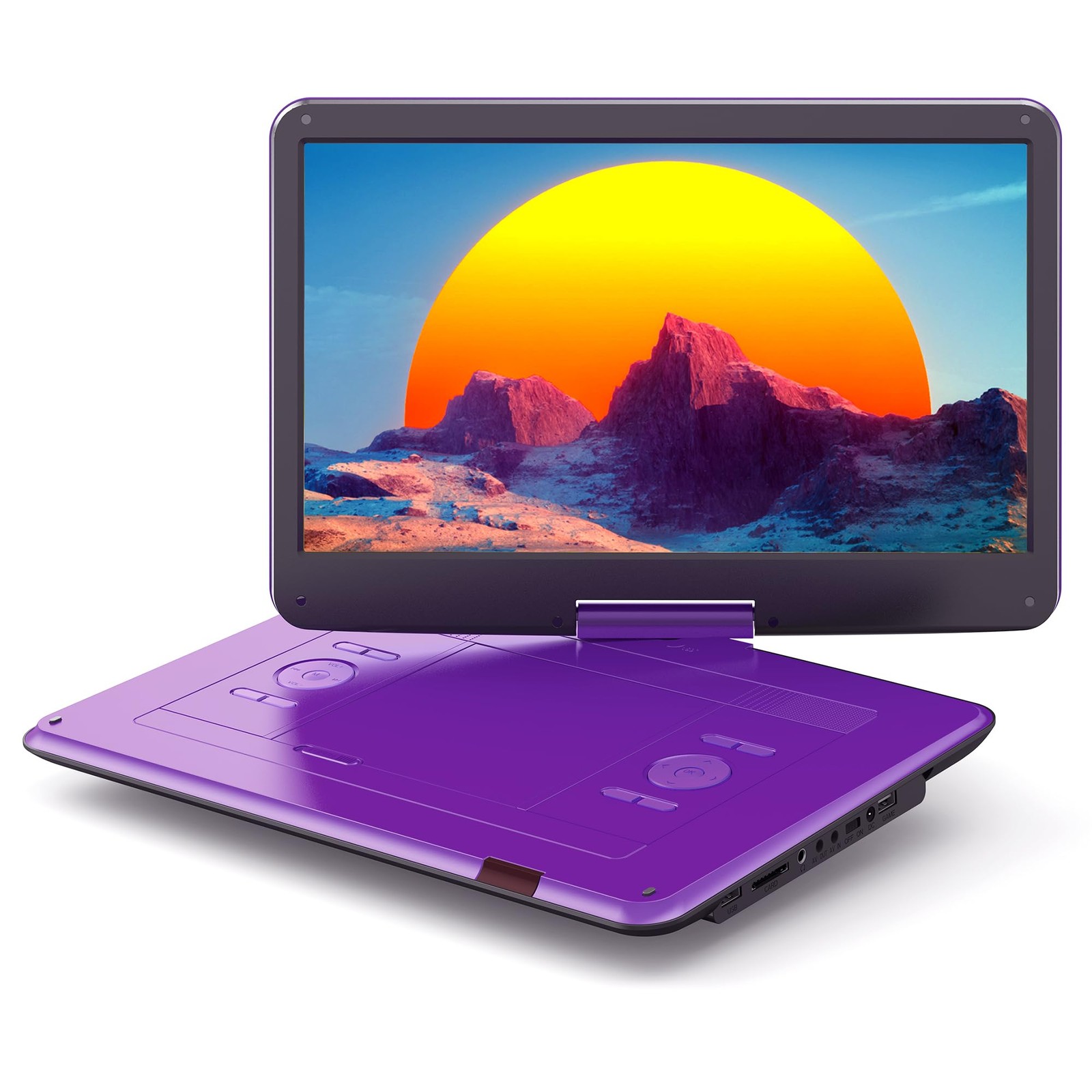 WOLFANG Lettore DVD Portatile Auto Casa Schermo Grande 15.6" HD